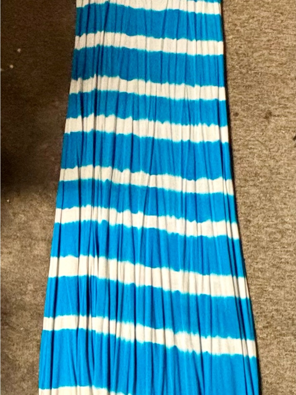 Calvin Klein Blue and White Striped Maxi Dress